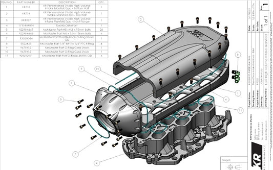 KR Performance Formula Drift Intake Plenum